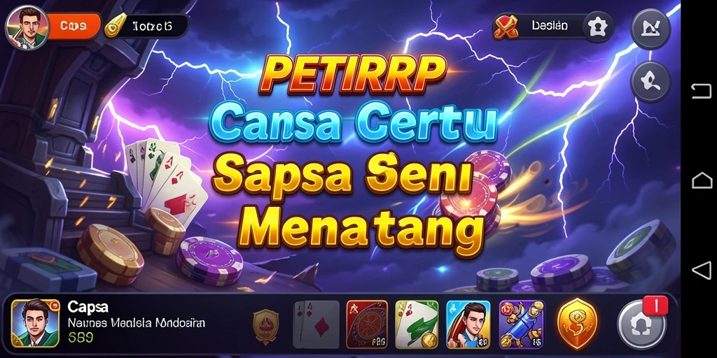 Tampilan antarmuka PETIRRP saat bermain Capsa yang menarik.